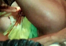 In this cuckold story, the old slut gets bred with creampie on her small tits