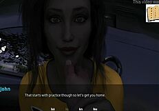 jamie improves deepthroat skills with erotic brunette charm