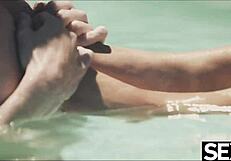 Lesbian MILFS KISS and FINGER to ORGASM