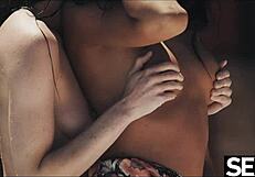 Lesbian MILFS KISS and FINGER to ORGASM