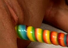 Sexy Teen Cuties Play with Strapon in Wet Action