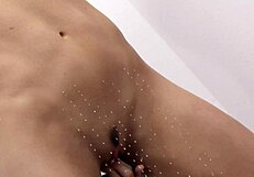 Blonde teen girl in a solo scene