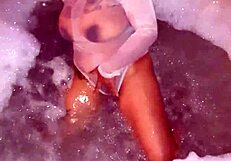 the horny latina girl gets very wet after masturbating