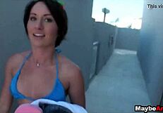 Amateur brunette, ready for your first anal?