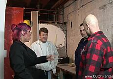 wild dutch teen from amsterdam gets rough in a hot 3some