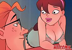 Forbidden movie in the living room - the naughty home animation