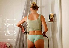 stella cardo shows dry vs wet tops in sexy lesbian fetish