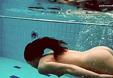 watch alla's big tits and juicy pussy as she swims naked in the hot pool