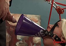 Big ass cheerleader endures hard anal and humiliation