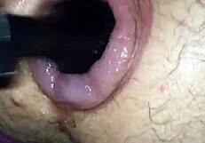 Fucking my puffy man pussy with a toy 😈