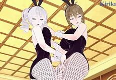 Intense Lesbian Play with Kusuha Mizuha and Cagalli Yula Athha