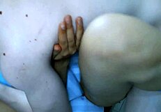 Shy petite latina student excited for university date with popular boy