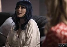 Busty Cheating Tenant Licks Milf Landlord's Pussy Intensely