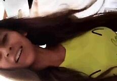 Lonely latina milf in lingerie gets horny for massage and anal