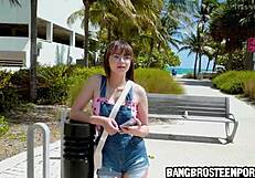 19yo Teen Gets On The BUS For SOME MONEY Action!