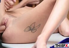 Pretty teen 18+ gal punished in prison with big cock penis for burglary hardcore amateur