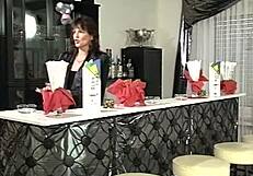 brunette mature bartender gets anal surprise from customer 😏