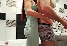 After the night club, the babe gets sensual doggystyle fucking at home.