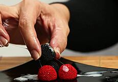 Hey, watch this cfnm handjob with cum dripping on candy berries for a tasty treat!