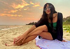 hey, join this sexy beauty girl for sunset beach vibes and pure joy!