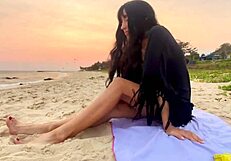 hey, join this sexy beauty girl for sunset beach vibes and pure joy!