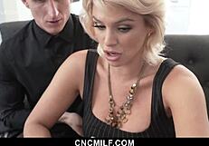 Freeuse Stepmom Rides Stepson to Secure His Job