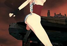 sex with tattoed lilith in 3d hentai featuring moaning and doggystyle