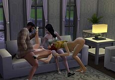I got introduced to my new family in The Sims 4 orgy scenario
