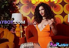 Petite Asian Teen Kenz Kissah Undresses in Black Lingerie, Revealing Her Big Ass and Naked Body