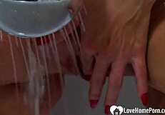 Seductive Stepmom With Big Tits Showers Alone