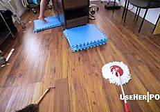 curvy maid came to clean but became freeuse fuck machine