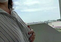 Married woman cums hard from outdoor masturbation, squirting in full excitement