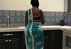 Part 2 - Desi Saree Widow Aunty Shweta's Horny Anal with Big Cock?