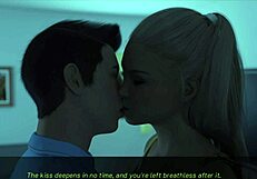 Blonde Anime Girl With Big Tits In Erotic Cartoon Scene