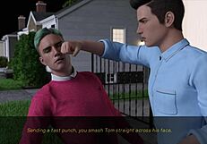 Blonde Anime Girl With Big Tits In Erotic Cartoon Scene