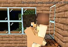 my crush called me over for steamy after-school minecraft doggystyle fun