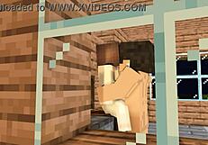 my crush called me over for steamy after-school minecraft doggystyle fun