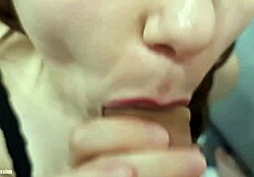 watch this hot closeup blowjob leading to huge cum in mouth pov?