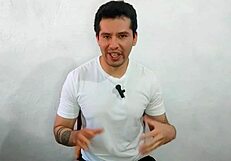 Mexican gay man gives oral to straight coworker in creek, leading to bareback penetration in abandoned house