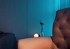 In the webcam chat, the cosplay slut in lingerie gets fucked hard by the horny viewer.