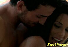 Euro Babe Rides Outdoors With Lover