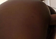 i watched this ebony amateur get bent over for interracial doggystyle and creampie