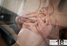 Beautiful Flamy Nika Plays With Her Pussy In The Bathroom!