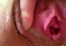 look at this perfect redhead teen's creamy pussy, so inviting