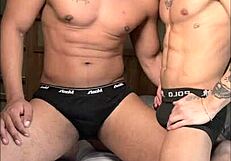 Casual Encounter Between Two Young Guys in the City