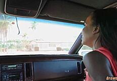 Black teen slurps white cock!