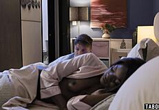 Guy Jerks Off Beside Girlfriend's Black Roommate Ana Foxxx In Dorm Reality