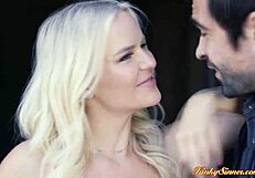 damn, this big tits babe got slammed hard by the bartender after hours