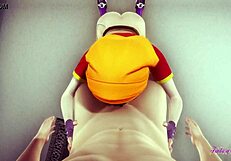 In Dragon Ball hentai, POV Pan gives boobjob and blowjob before getting fucked.