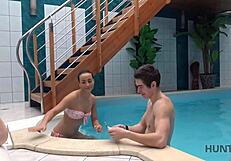 Free time at spa zone traded for a quick blowjob session